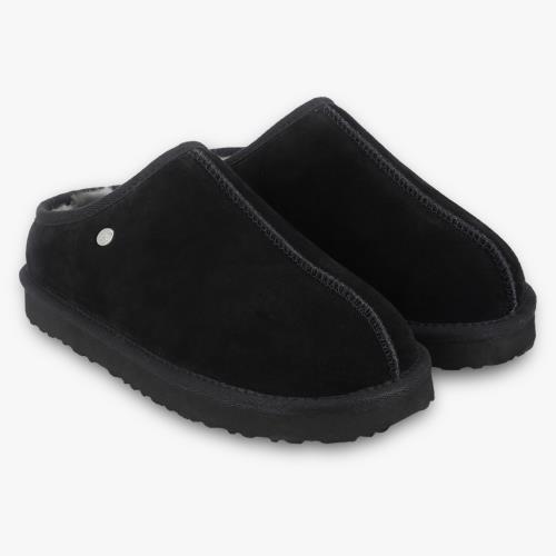 Mens Louis Sheepskin Slipper Black Extra Image 1